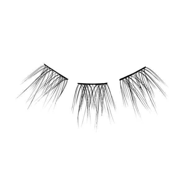KISS Falscara DIY Lash Extension Starter Kit 10 Reusable Featherlight Eyelash Lengthening Wisps, Applicator, Bond &amp; Seal