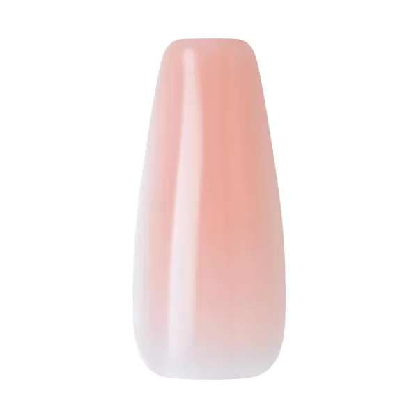KISS Gel Fantasy Press On Nails, Nail glue included, Fun &amp; Jelly', Pink, Medium Size, Coffin Shape, Includes 28 Nails, 2g glue, 1 Manicure Stick, 1 Mini File