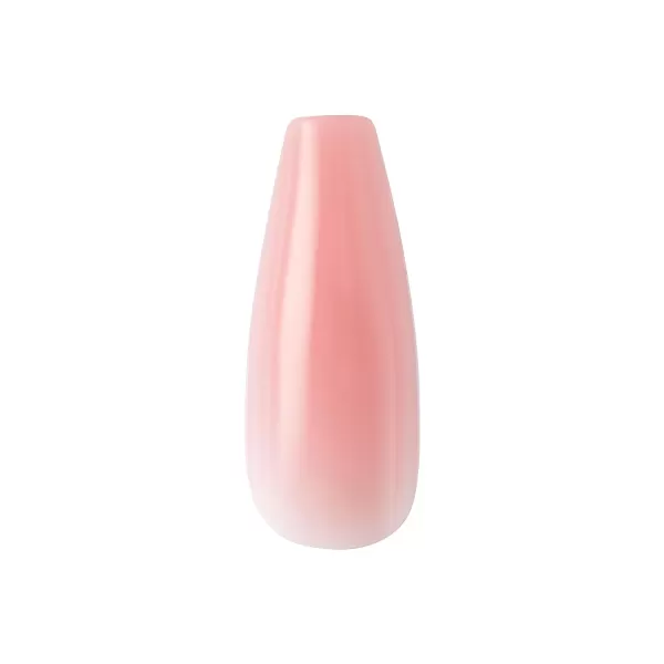 KISS Gel Fantasy Press On Nails, Nail glue included, Fun &amp; Jelly', Pink, Medium Size, Coffin Shape, Includes 28 Nails, 2g glue, 1 Manicure Stick, 1 Mini File