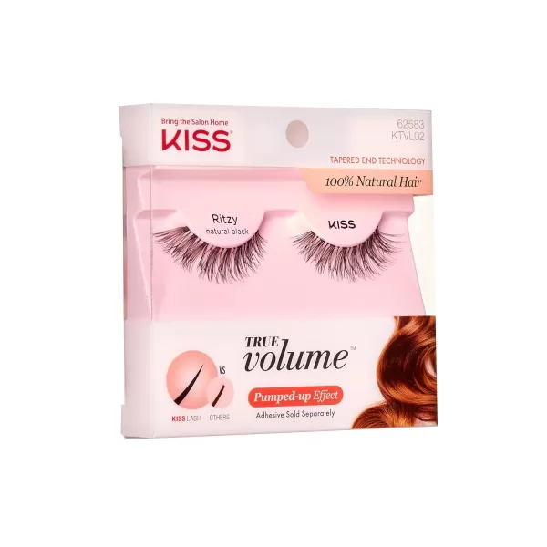 KISS Lash 11 False Eyelashes, Effortless', 12 mm, Includes 1 Pair Of Eyelash, Measuring Tool, Scissors, Lash Adhesive, Applicator, Mirror, Contact Lens Friendly, Easy to Apply, Reusable Strip Lashes