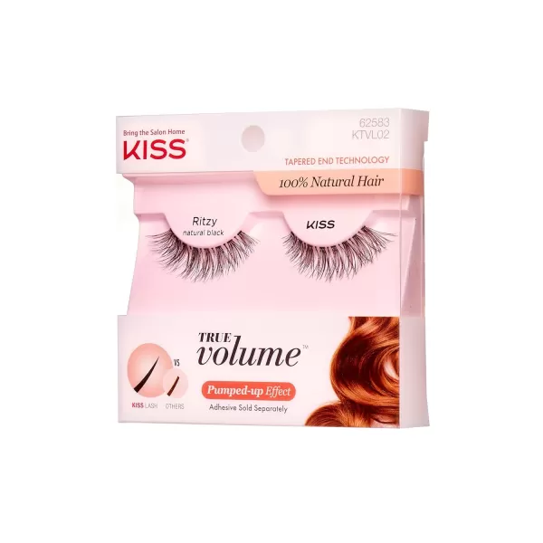 KISS Lash 11 False Eyelashes, Effortless', 12 mm, Includes 1 Pair Of Eyelash, Measuring Tool, Scissors, Lash Adhesive, Applicator, Mirror, Contact Lens Friendly, Easy to Apply, Reusable Strip Lashes