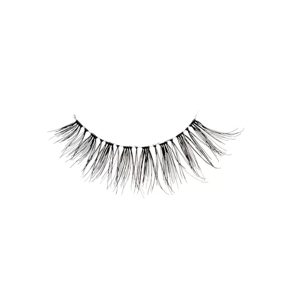 KISS Lash 11 False Eyelashes, Effortless', 12 mm, Includes 1 Pair Of Eyelash, Measuring Tool, Scissors, Lash Adhesive, Applicator, Mirror, Contact Lens Friendly, Easy to Apply, Reusable Strip Lashes