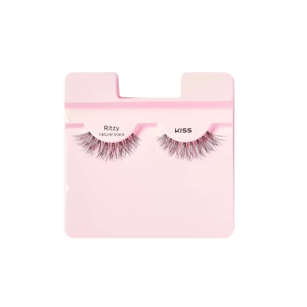 KISS Lash 11 False Eyelashes, Effortless', 12 mm, Includes 1 Pair Of Eyelash, Measuring Tool, Scissors, Lash Adhesive, Applicator, Mirror, Contact Lens Friendly, Easy to Apply, Reusable Strip Lashes