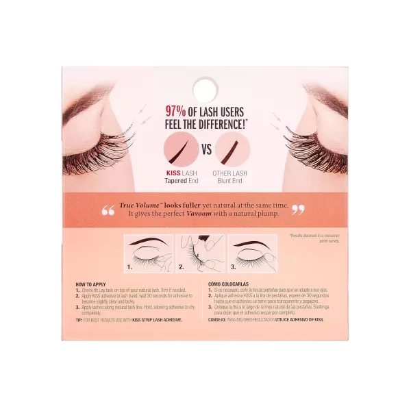 KISS Lash 11 False Eyelashes, Effortless', 12 mm, Includes 1 Pair Of Eyelash, Measuring Tool, Scissors, Lash Adhesive, Applicator, Mirror, Contact Lens Friendly, Easy to Apply, Reusable Strip Lashes