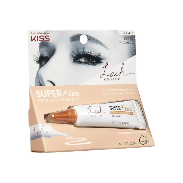 KISS Lash Couture, Lash Glue, Super Flex Oat Influed Strip Lash Adhesive, Black, Includes 1 Lash Adhesive, Long Lasting Wear, Can Be Used with Strip Lashes and Lash Clusters