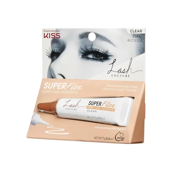 KISS Lash Couture, Lash Glue, Super Flex Oat Influed Strip Lash Adhesive, Black, Includes 1 Lash Adhesive, Long Lasting Wear, Can Be Used with Strip Lashes and Lash Clusters