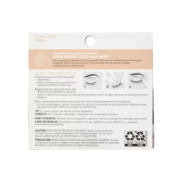 KISS Lash Couture, Lash Glue, Super Flex Oat Influed Strip Lash Adhesive, Black, Includes 1 Lash Adhesive, Long Lasting Wear, Can Be Used with Strip Lashes and Lash Clusters