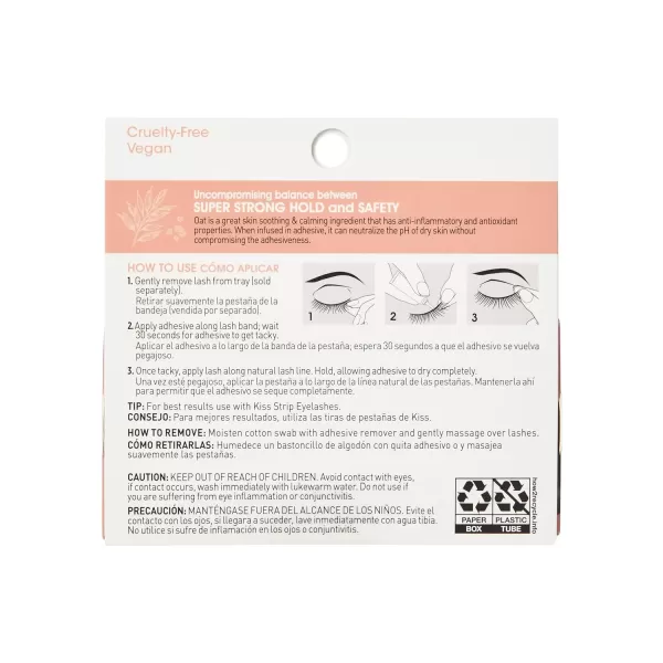 KISS Lash Couture, Lash Glue, Super Flex Oat Influed Strip Lash Adhesive, Black, Includes 1 Lash Adhesive, Long Lasting Wear, Can Be Used with Strip Lashes and Lash Clusters