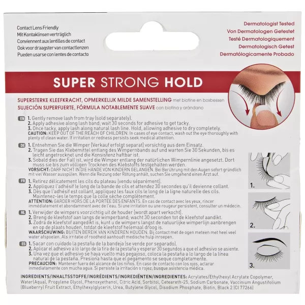 KISS Lash Couture, Lash Glue, Super Strong Strip Lash Adhesive, Black, Includes Lash Adhesive, Long Lasting Wear, Can Be Used with Strip Lashes and Lash Clusters
