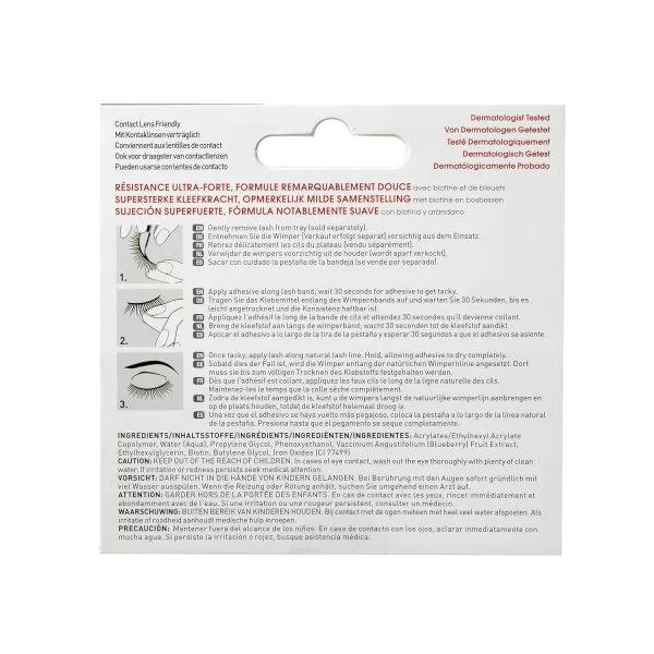 KISS Lash Couture, Lash Glue, Super Strong Strip Lash Adhesive, Black, Includes Lash Adhesive, Long Lasting Wear, Can Be Used with Strip Lashes and Lash Clusters