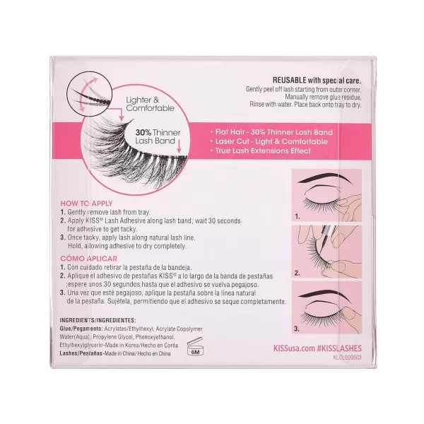 KISS Lash Couture Luxtension False Eyelashes, Royal Silk', 10 mm, Includes 1 Pair Of Lash, Contact Lens Friendly, Easy to Apply, Reusable Strip Lashes