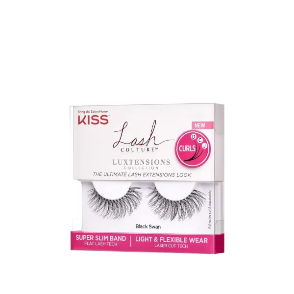 KISS Lash Couture Luxtension False Eyelashes, Royal Silk', 10 mm, Includes 1 Pair Of Lash, Contact Lens Friendly, Easy to Apply, Reusable Strip Lashes