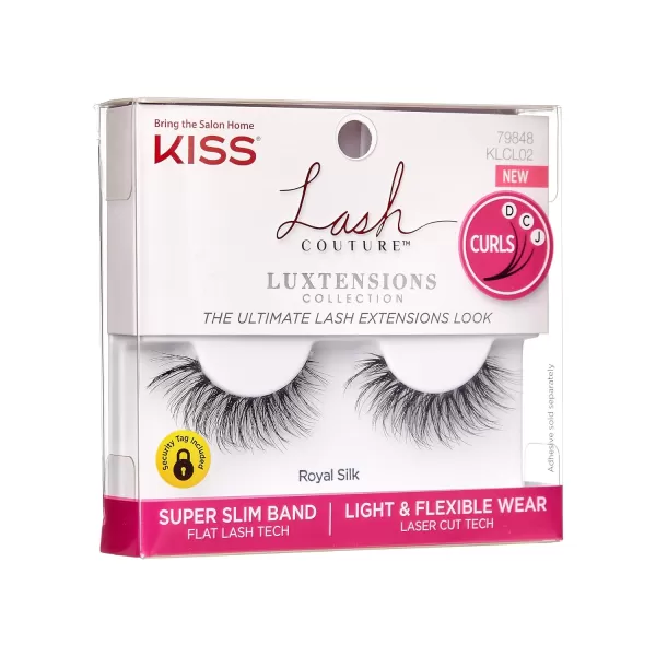 KISS Lash Couture Luxtension False Eyelashes, Royal Silk', 10 mm, Includes 1 Pair Of Lash, Contact Lens Friendly, Easy to Apply, Reusable Strip Lashes