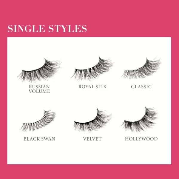 KISS Lash Couture Luxtension False Eyelashes, Royal Silk', 10 mm, Includes 1 Pair Of Lash, Contact Lens Friendly, Easy to Apply, Reusable Strip Lashes