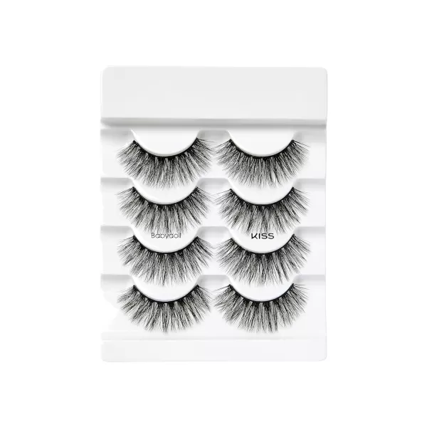 KISS Lash Couture Triple Push Up Collection, 3D Volume False Eyelashes with Triple Design Technology, Multi-Angles &amp; Lengths, Reusable, Style 'Camisole', 1 Pair Fake Eyelashes)