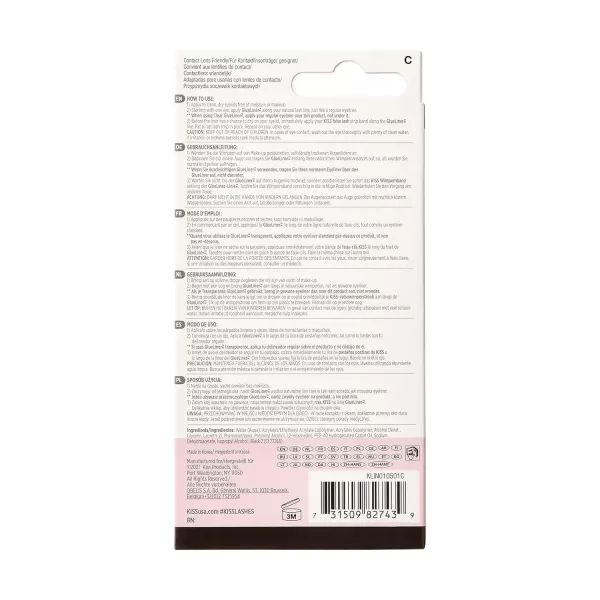 KISS Lash Glueliner, Eyeliner Lash Glue, 2-in-1 Felt-Tip Eyeliner and Lash Adhesive, Includes 1 Glue Liner, Long Lasting Wear, Can Be Used with Strip Lashes and Lash Clusters