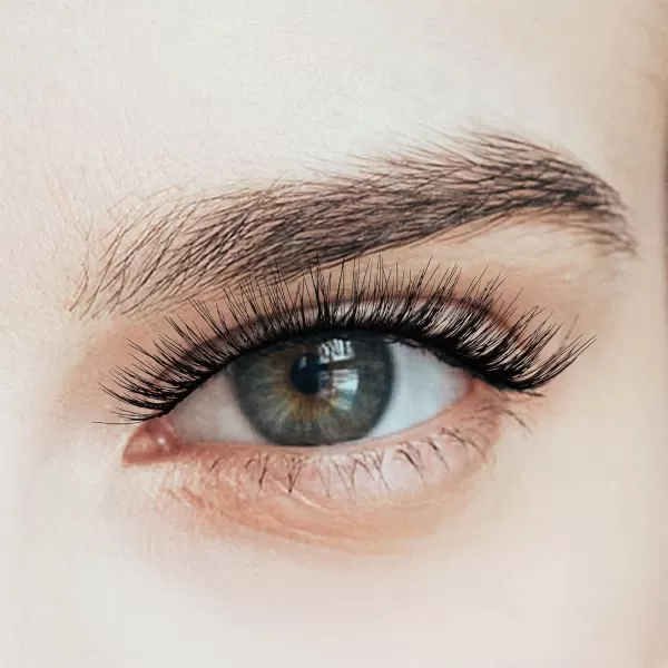 KISS Looks So Natural False Eyelashes, 'Flirty', 12 mm, Includes 1 Pair Of Lash, Contact Lens Friendly, Easy to Apply, Reusable Strip Lashes)