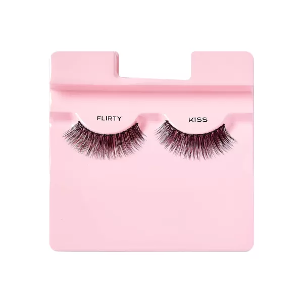 KISS Looks So Natural False Eyelashes, 'Flirty', 12 mm, Includes 1 Pair Of Lash, Contact Lens Friendly, Easy to Apply, Reusable Strip Lashes)