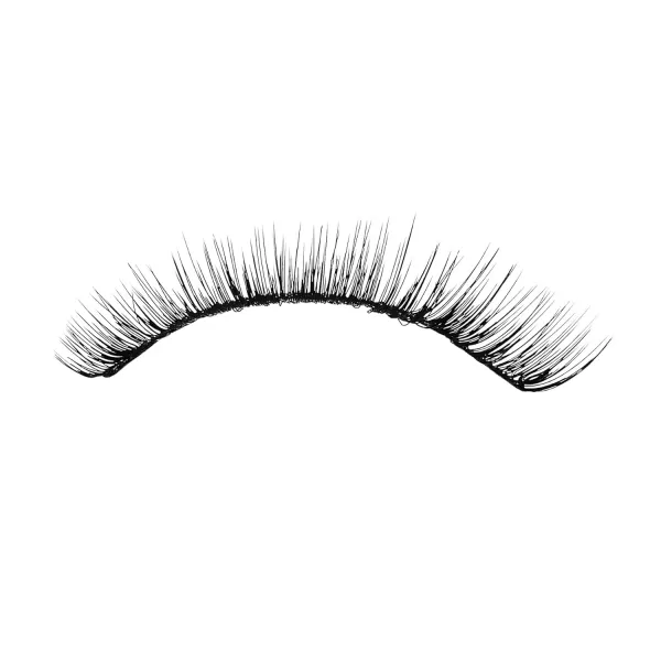 KISS Looks So Natural False Eyelashes, 'Flirty', 12 mm, Includes 1 Pair Of Lash, Contact Lens Friendly, Easy to Apply, Reusable Strip Lashes)