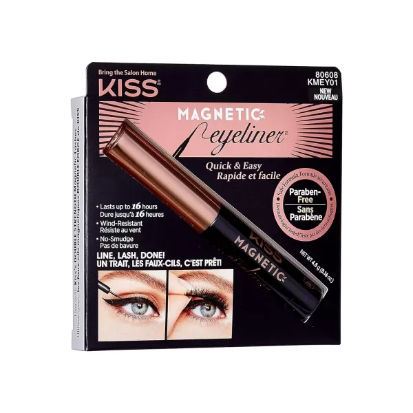 KISS Magnetic False Eyelashes, Charm', 12 mm, Includes 1 Pair Of Magnetic Lashes, Contact Lens Friendly, Easy to Apply, Reusable Strip Lashes