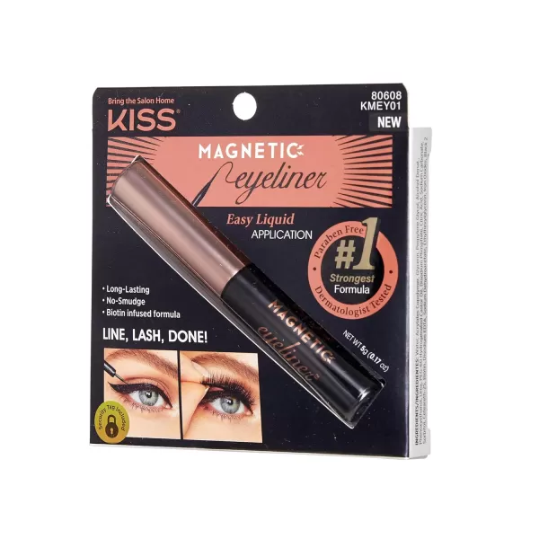 KISS Magnetic False Eyelashes, Charm', 12 mm, Includes 1 Pair Of Magnetic Lashes, Contact Lens Friendly, Easy to Apply, Reusable Strip Lashes