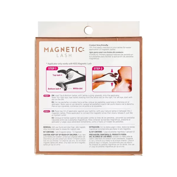 KISS Magnetic False Eyelashes, Charm', 12 mm, Includes 1 Pair Of Magnetic Lashes, Contact Lens Friendly, Easy to Apply, Reusable Strip Lashes