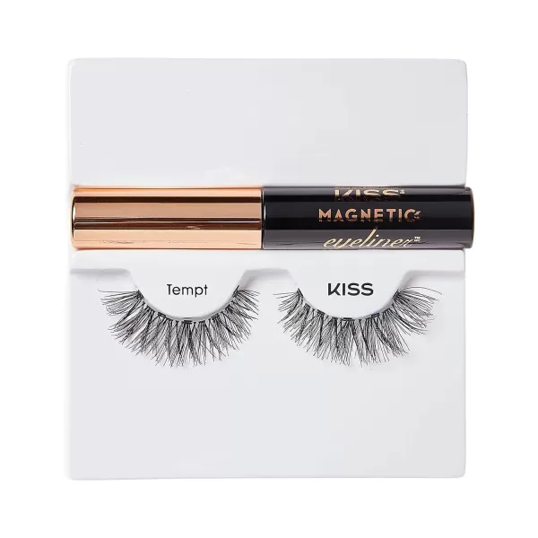 KISS Magnetic False Eyelashes, Charm', 12 mm, Includes 1 Pair Of Magnetic Lashes, Contact Lens Friendly, Easy to Apply, Reusable Strip Lashes