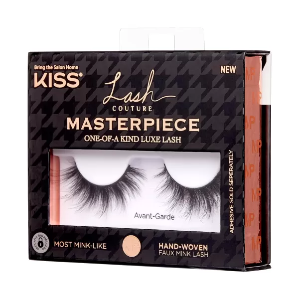 KISS Masterpiece, False Eyelashes, Haute Couture', 16 mm, Includes 1 Pair Of Lash, Contact Lens Friendly, Easy to Apply, Reusable Strip Lashes, Glue On