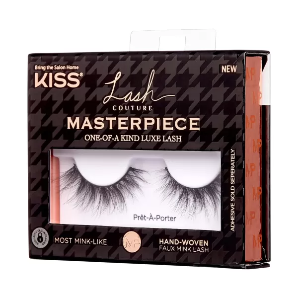 KISS Masterpiece, False Eyelashes, Haute Couture', 16 mm, Includes 1 Pair Of Lash, Contact Lens Friendly, Easy to Apply, Reusable Strip Lashes, Glue On