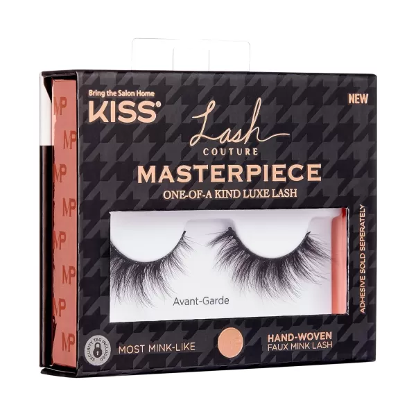 KISS Masterpiece, False Eyelashes, Haute Couture', 16 mm, Includes 1 Pair Of Lash, Contact Lens Friendly, Easy to Apply, Reusable Strip Lashes, Glue On