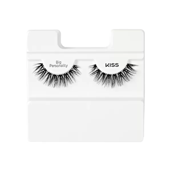 KISS My Lash But Bolder, False Eyelashes, Big Personality', 14 mm, Includes 1 Pair, Contact Lens Friendly, Easy to Apply, Reusable Strip Lashes, Glue-On)