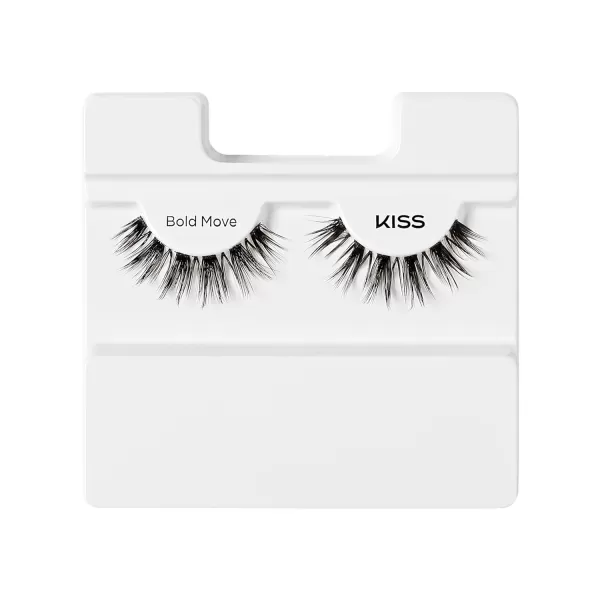 KISS My Lash But Bolder, False Eyelashes, Big Personality', 14 mm, Includes 1 Pair, Contact Lens Friendly, Easy to Apply, Reusable Strip Lashes, Glue-On)