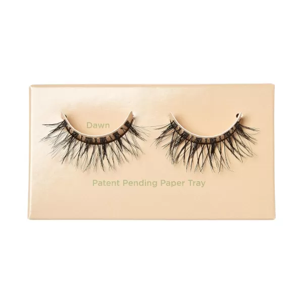 KISS Sister Nature False Eyelashes, Sage', 12 mm, 100% Natural Hair, Recyclable Paper Box, Printed with Soy Ink, Cruelty Free, Vegan, Includes 1 Pair of Reusable Strip Lashes