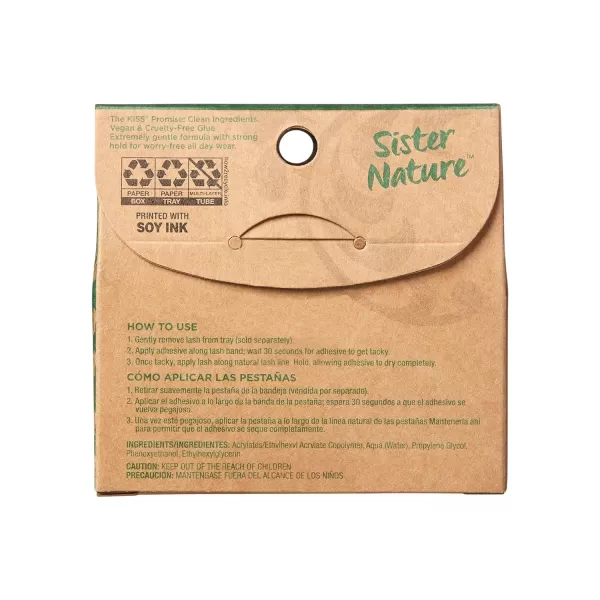 KISS Sister Nature, Lash Glue, Strip Lash Adhesive, Clear, Includes 1 Lash Adhesive, Long Lasting Wear, Can Be Used with Strip Lashes and Lash Clusters