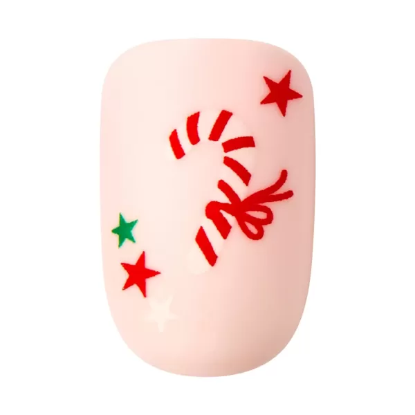 KISS imPRESS No Glue Mani Press On Nails, Design, 'Before Sunset', Multicolor, Short Size, Squoval Shape, Includes 30 Nails, Prep Pad, Instructions Sheet, 1 Manicure Stick, 1 Mini File