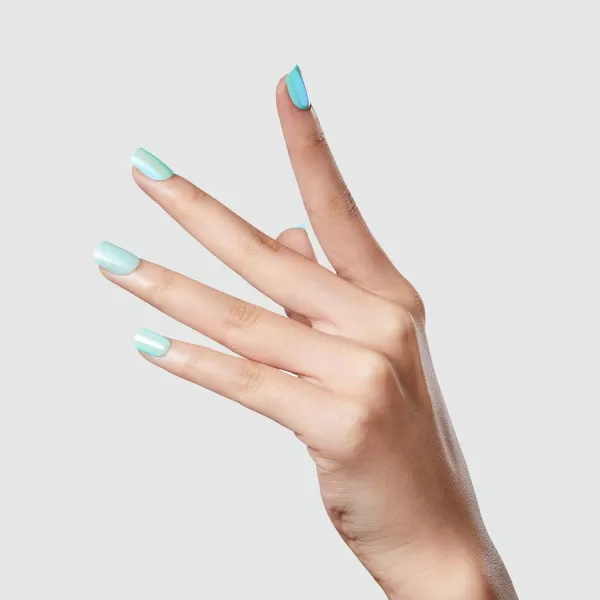 KISS imPRESS No Glue Mani Press On Nails, Design, 'Before Sunset', Multicolor, Short Size, Squoval Shape, Includes 30 Nails, Prep Pad, Instructions Sheet, 1 Manicure Stick, 1 Mini File