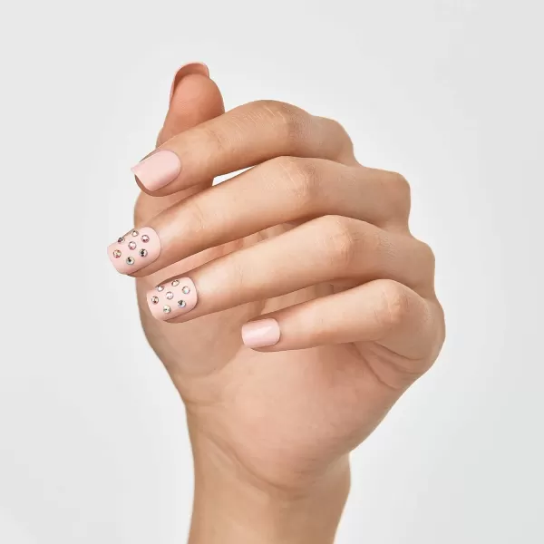 KISS imPRESS No Glue Mani Press On Nails, Design, 'Before Sunset', Multicolor, Short Size, Squoval Shape, Includes 30 Nails, Prep Pad, Instructions Sheet, 1 Manicure Stick, 1 Mini File
