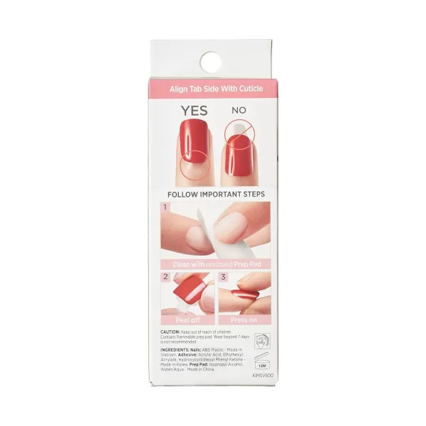 KISS imPRESS No Glue Mani Press On Nails, Design, 'Before Sunset', Multicolor, Short Size, Squoval Shape, Includes 30 Nails, Prep Pad, Instructions Sheet, 1 Manicure Stick, 1 Mini File