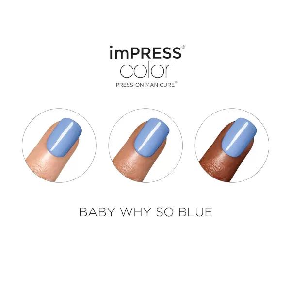imPRESS KISS Press-On Manicure, Nail Kit, PureFit Technology, Medium Length Press-On Nails, So French', Includes Prep Pad, Mini Nail File, Cuticle Stick, and 30 Fake Nails