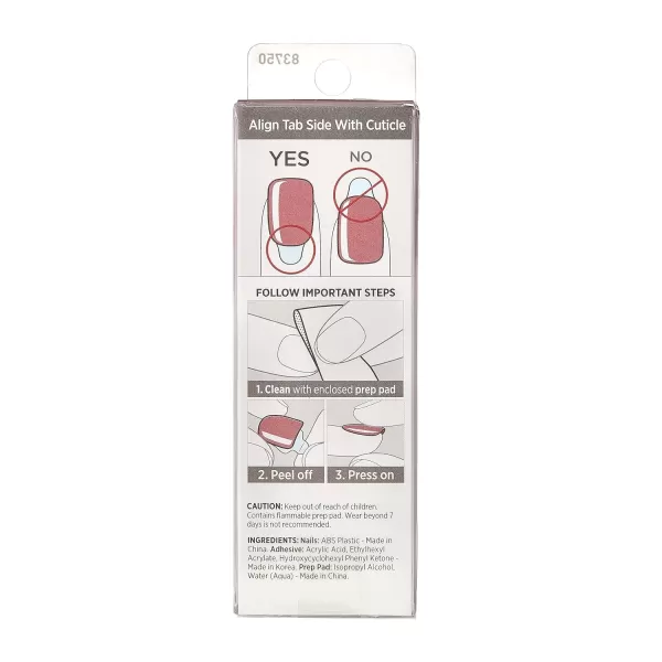 imPRESS KISS Press-On Manicure, Nail Kit, PureFit Technology, Medium Length Press-On Nails, So French', Includes Prep Pad, Mini Nail File, Cuticle Stick, and 30 Fake Nails