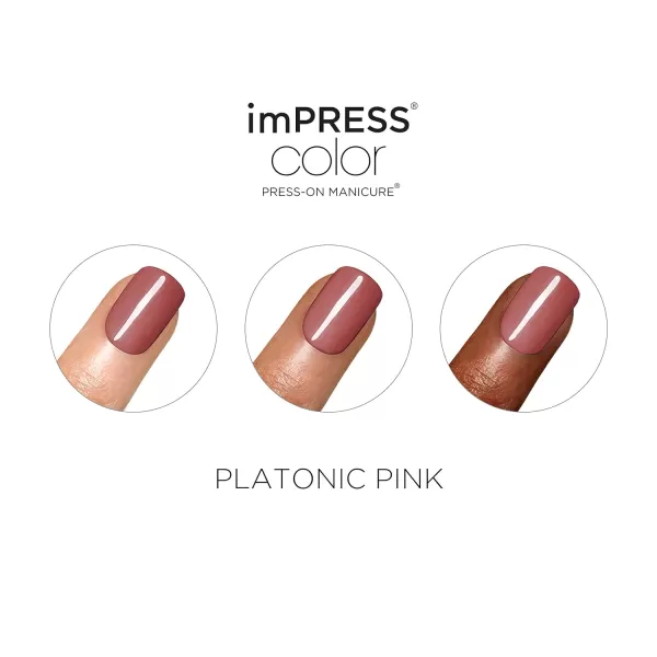 imPRESS KISS Press-On Manicure, Nail Kit, PureFit Technology, Medium Length Press-On Nails, So French', Includes Prep Pad, Mini Nail File, Cuticle Stick, and 30 Fake Nails