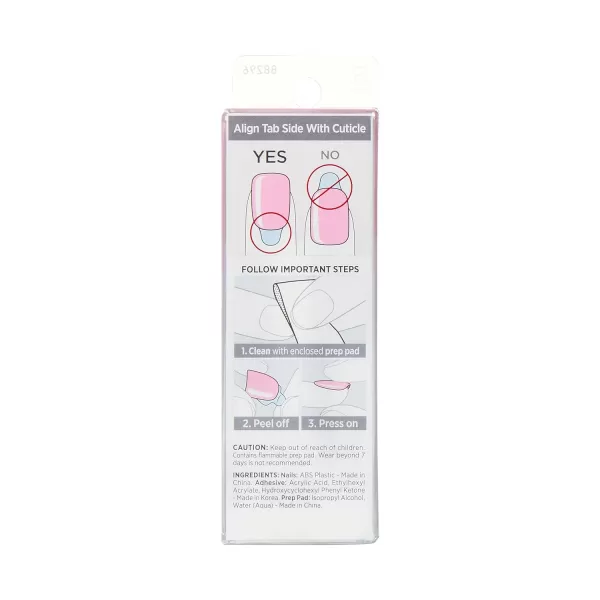 imPRESS KISS Press-On Manicure, Nail Kit, PureFit Technology, Medium Length Press-On Nails, So French', Includes Prep Pad, Mini Nail File, Cuticle Stick, and 30 Fake Nails
