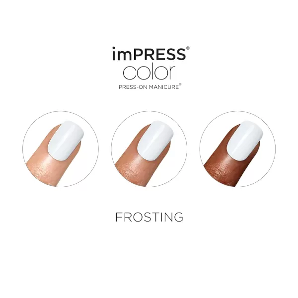 imPRESS KISS Press-On Manicure, Nail Kit, PureFit Technology, Medium Length Press-On Nails, So French', Includes Prep Pad, Mini Nail File, Cuticle Stick, and 30 Fake Nails