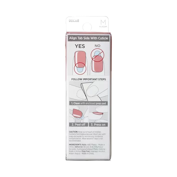 imPRESS KISS Press-On Manicure, Nail Kit, PureFit Technology, Medium Length Press-On Nails, So French', Includes Prep Pad, Mini Nail File, Cuticle Stick, and 30 Fake Nails
