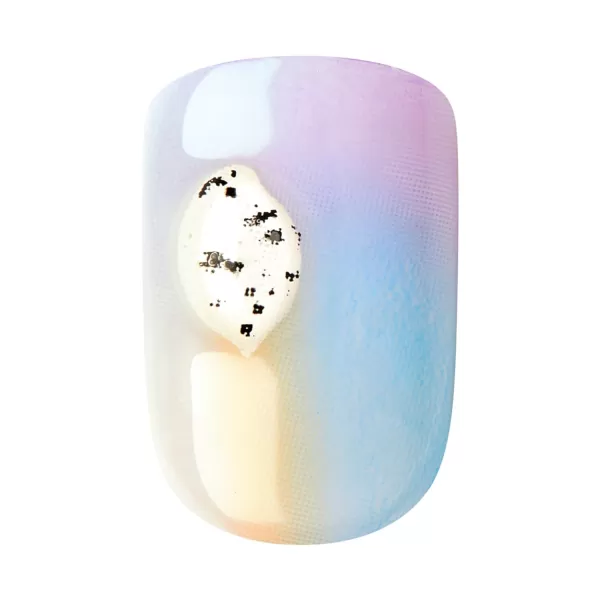 imPRESS KISS Press-On Manicure, Nail Kit, PureFit Technology, Medium Length Press-On Nails, So French', Includes Prep Pad, Mini Nail File, Cuticle Stick, and 30 Fake Nails