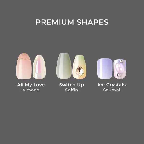 imPRESS KISS Press-On Manicure, Nail Kit, PureFit Technology, Medium Length Press-On Nails, So French', Includes Prep Pad, Mini Nail File, Cuticle Stick, and 30 Fake Nails