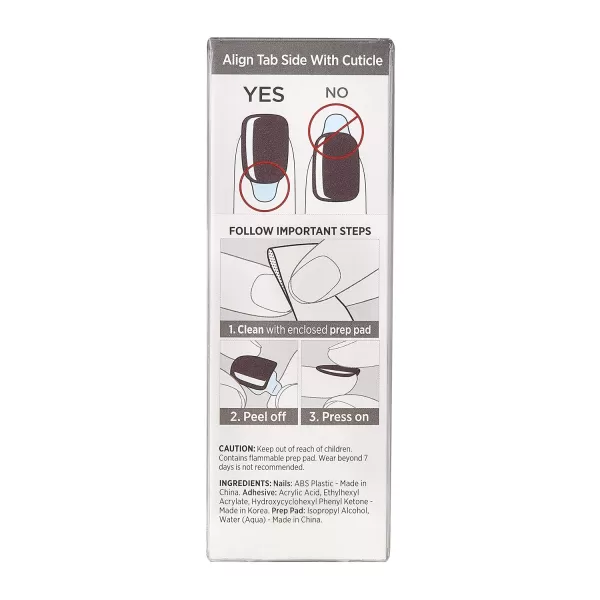 imPRESS KISS Press-On Manicure, Nail Kit, PureFit Technology, Medium Length Press-On Nails, So French', Includes Prep Pad, Mini Nail File, Cuticle Stick, and 30 Fake Nails