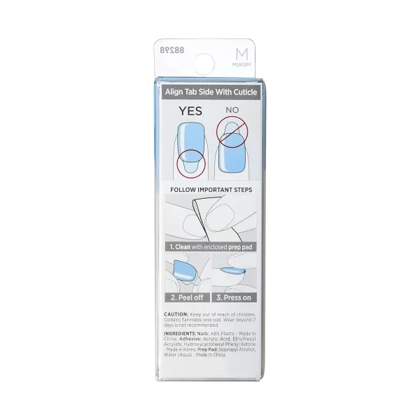 imPRESS KISS Press-On Manicure, Nail Kit, PureFit Technology, Medium Length Press-On Nails, So French', Includes Prep Pad, Mini Nail File, Cuticle Stick, and 30 Fake Nails