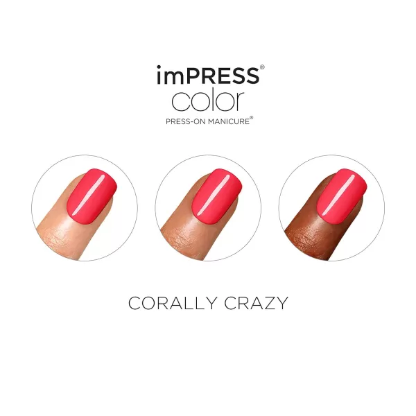 imPRESS KISS Press-On Manicure, Nail Kit, PureFit Technology, Medium Length Press-On Nails, So French', Includes Prep Pad, Mini Nail File, Cuticle Stick, and 30 Fake Nails