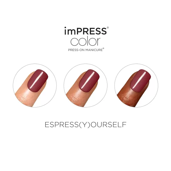 imPRESS KISS Press-On Manicure, Nail Kit, PureFit Technology, Medium Length Press-On Nails, So French', Includes Prep Pad, Mini Nail File, Cuticle Stick, and 30 Fake Nails Ourself)